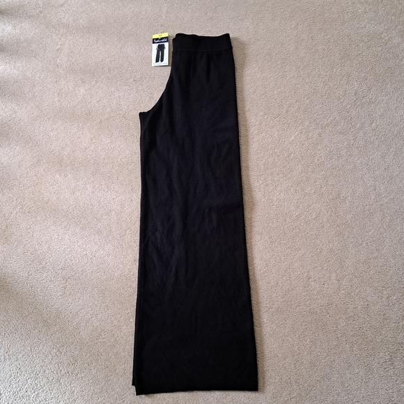 Splendid 2 Piece Set Sweater Wide Leg Pants Size Small Black Knit Loungewear New - Picture 11 of 12